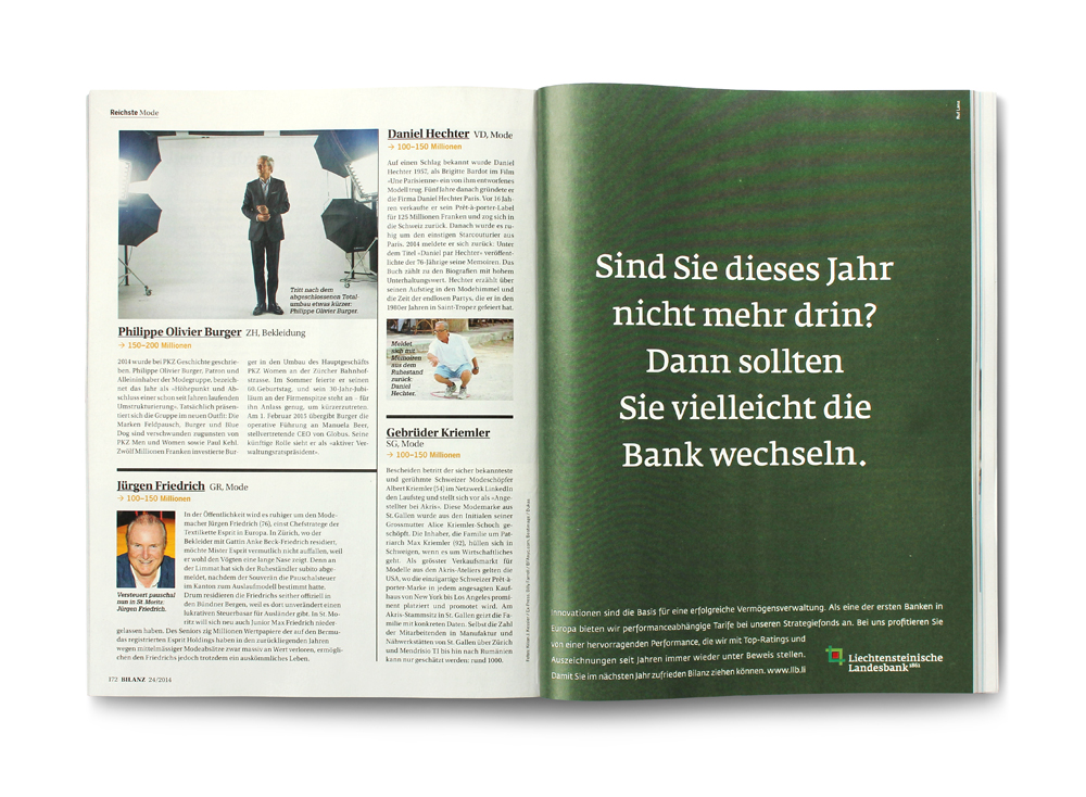 Bilanz 300 reichsten Schweizer