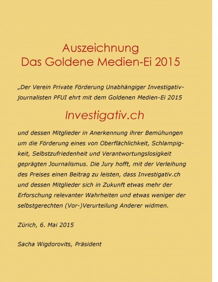 Urkunde Goldenes Medien Ei 2015_05.05.2015