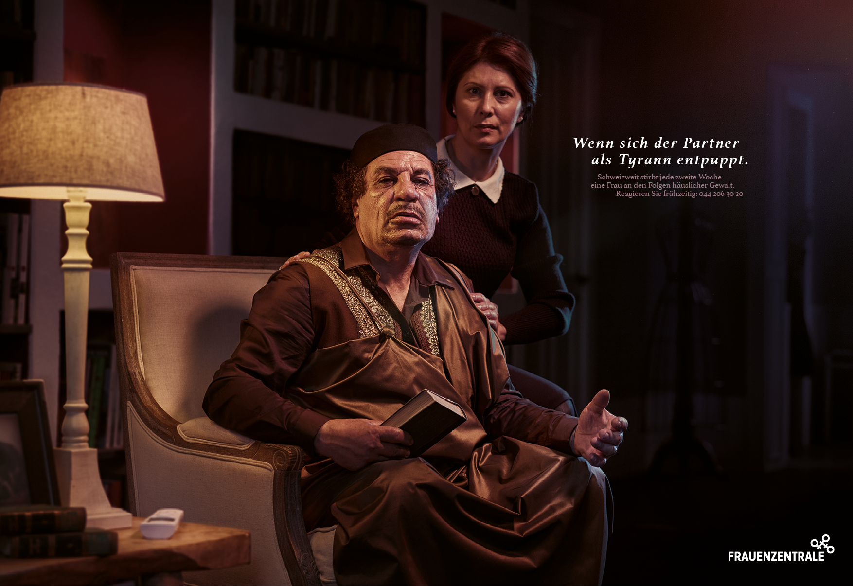 Publicis für Frauenzentrale: Muammar al-Gaddafi