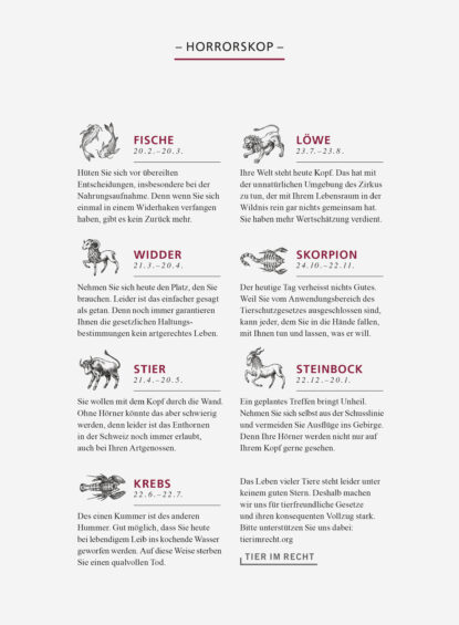 Stiftung Tier im Recht Horrorskop