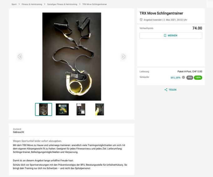 BFU_Versteigerung_Schlingentrainer