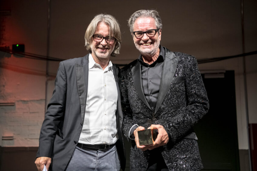 ADC Gala 2021_Frank Bodin (ADC Präsident) und Alberto Venzago (ADC Hall of Fame)