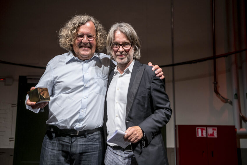 ADC Gala 2021_Frank Bodin (ADC Präsident) und Martin Spillmann (ADC Hall of Fame)