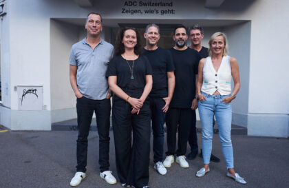 ADC Switzerland_Thomas Wildberger (neuer ADC Präsident) und aus dem ADC Vorstand Stefanie Huber, Philipp Skrabal, Raul Serrat, Peter Brönnimann, Inken Rohweder von Trotha