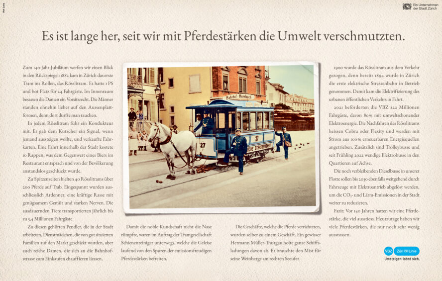 VBZ Als die VBZ-Pferdestaerken noch Mist machten