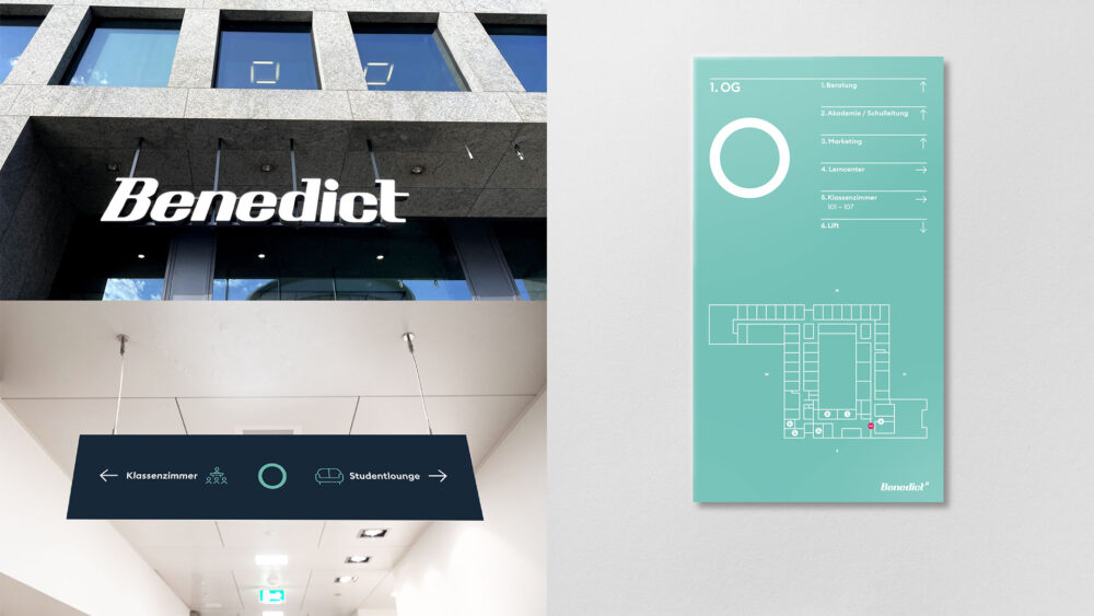 Signaletik Benedict Rebranding by distylerie