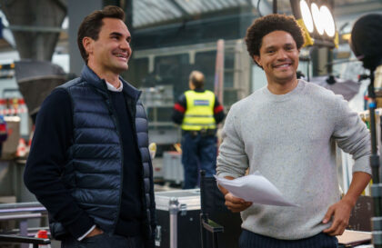 Roger Federer Trevor Noah werben fuer die Schweiz